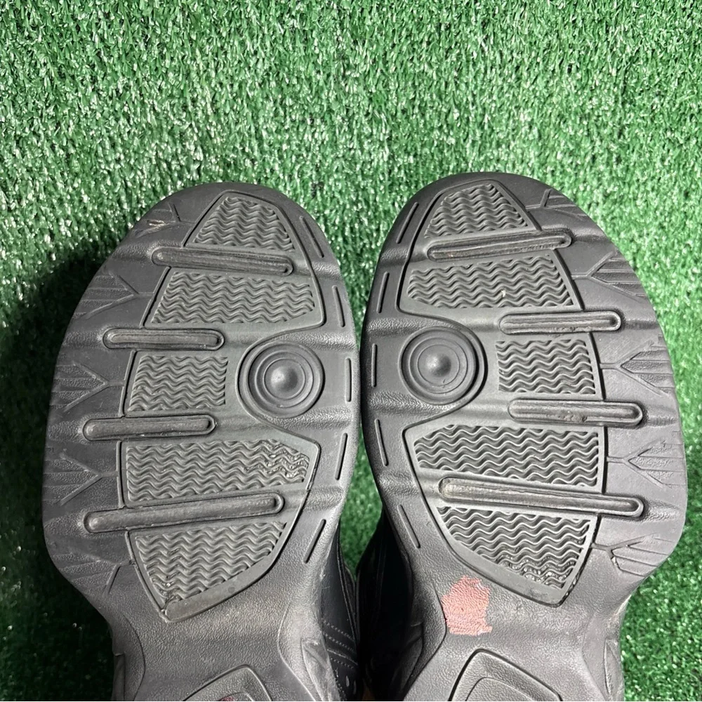 Nike Air Monarch IV Mens 9.5 Wide Dad Shoes Triple Black Lace Up‎ Sneaker